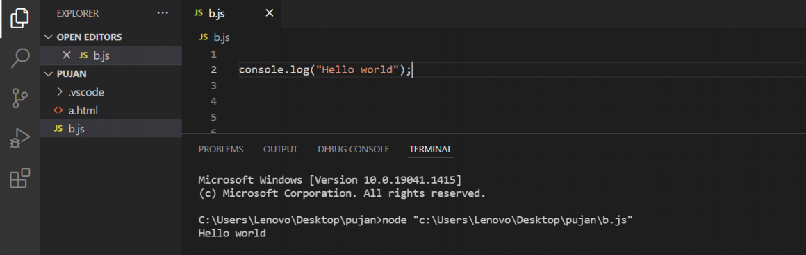 How to run javascript in visual studio code - All Bachelor